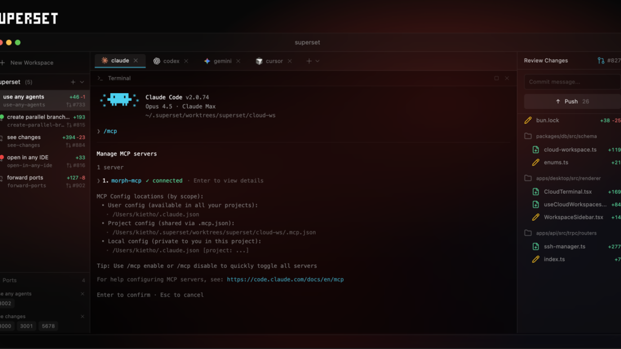 Superset.sh: an editor for herding parallel AI coding agents